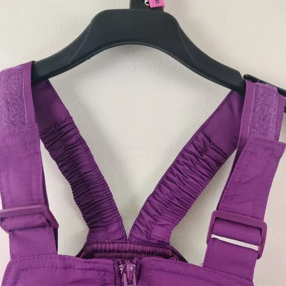 Athletech Performance Outerwear Purple Kids Snow Bibs Overalls Pants XS 4/5 - Picture 8 of 14